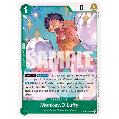 Monkey.D.Luffy (OP16-034) - Rare (English)
