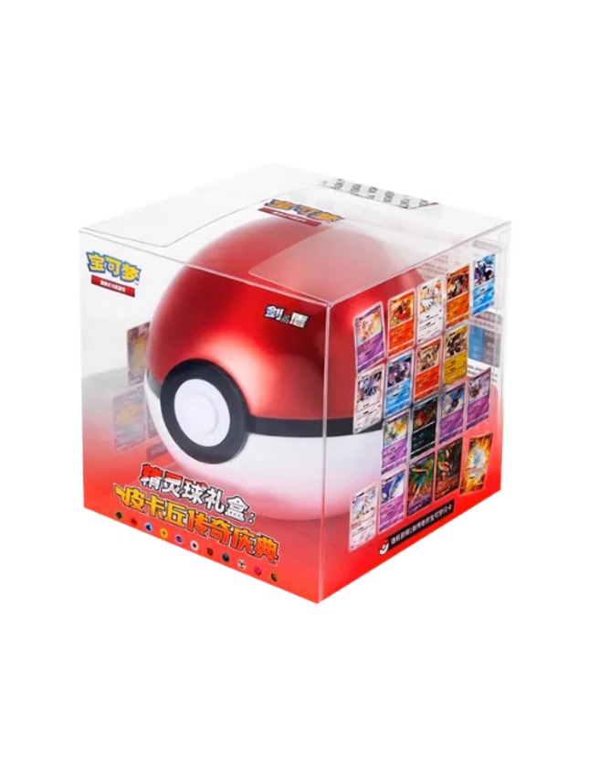 Pokemon TCG - S-Chinese Pokemon Ball Gıft Box Pokeball - Kırmızı