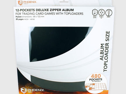 Phoenix Shield – Deluxe Toploader Zip Albüm 12 Cepli 480 Kart (Siyah)