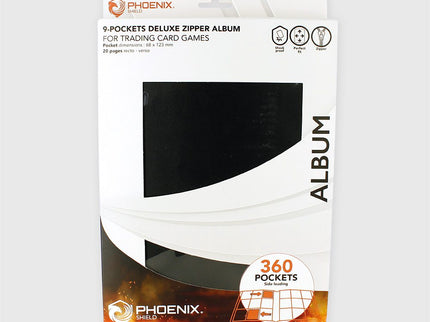 Phoenix Shield – Deluxe Zip Albüm 9 Cepli 360 Kart (Siyah)