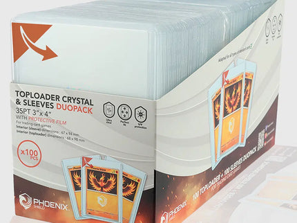 Phoenix Shield – Toploader & Sleeve Duo Pack (100'lü Kutu)