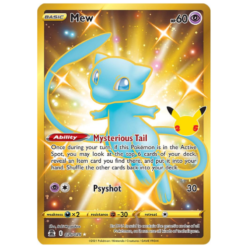 Mew (025/025) - McDonalds 25. Yıl Promo