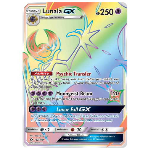 Lunala GX 153/149 - Rainbow Secret Rare (English)
