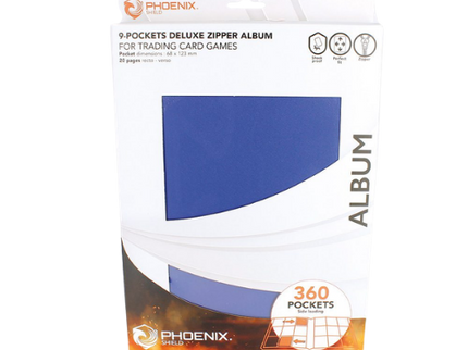 Phoenix Shield - Deluxe Zip 9 Cepli Albüm – 360Kart (Mavi)