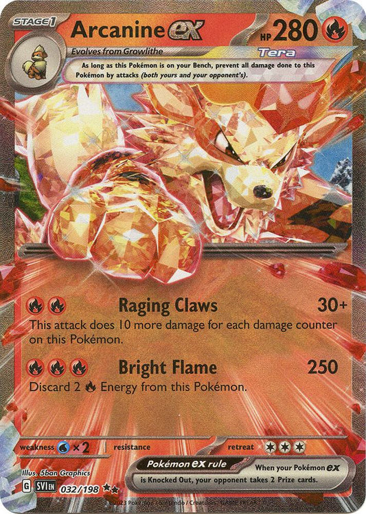 Arcanine ex - 032/198 - Scarlet & Violet