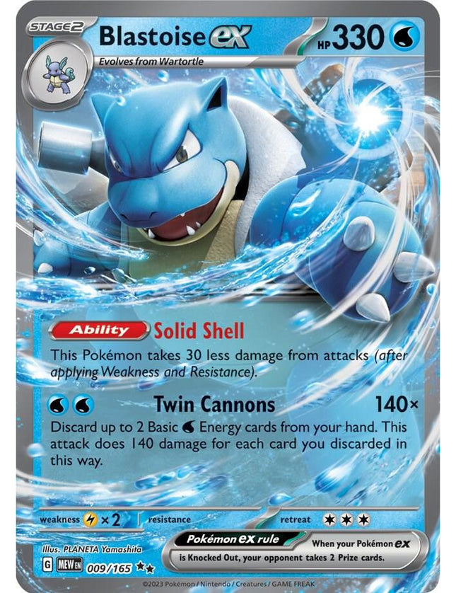 Blastoise ex - 009/165 Scarlet & Violet