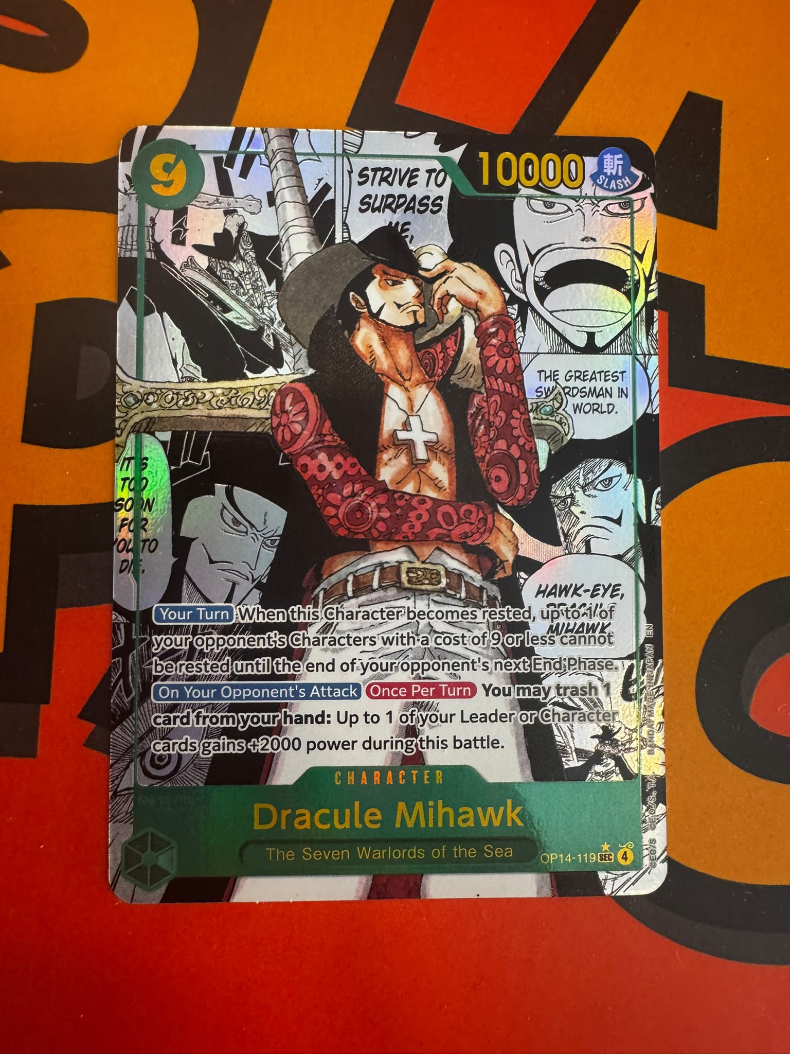 Dracule Mihawk (OP14-119) - Manga Rare (English)