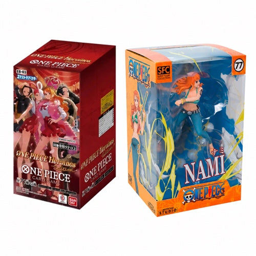 EB-03 Heroines Edition Booster Box & Nami Figure Bundle (Japanese)