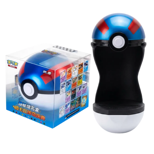 Great Ball Gift Box ve Pokeball Stili PSA Sergileme Standı set görünümü
